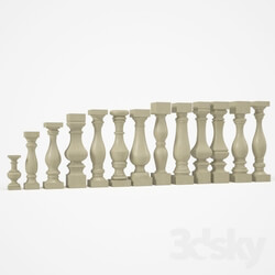 Staircase - balusters set 