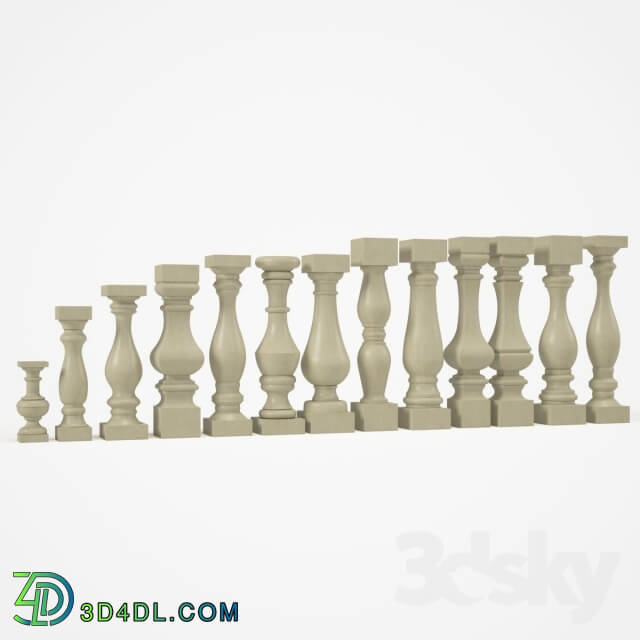 Staircase - balusters set