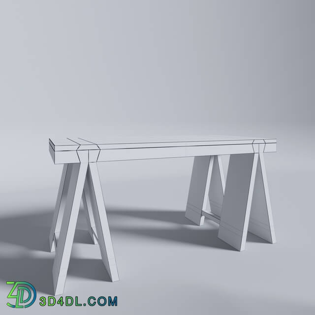 Table - Modern Wood Table 02