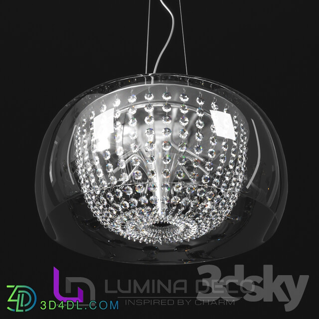 Ceiling light - _OM_ Pendant lamp Lumina Deco Disposa D50 transparent