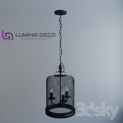 Ceiling light - _OM_ Pendant lamp Lumina Deco Buxton black 