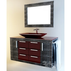 Bathroom furniture - Washbasin and mirror 