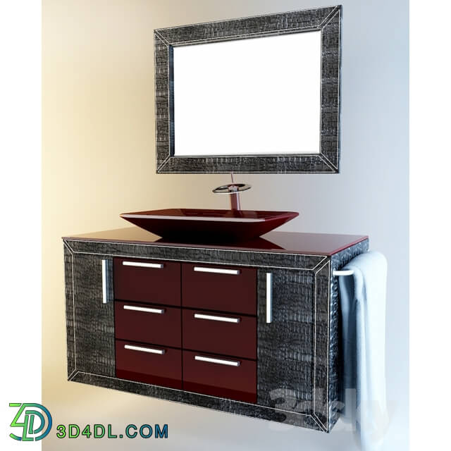 Bathroom furniture - Washbasin and mirror