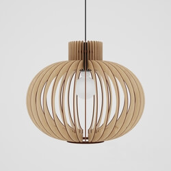 Ceiling light - Scandinavian style wooden hanging lamp BOTEH 