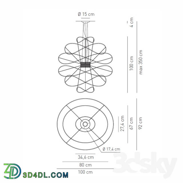 Ceiling light - AXO Light HOOPS