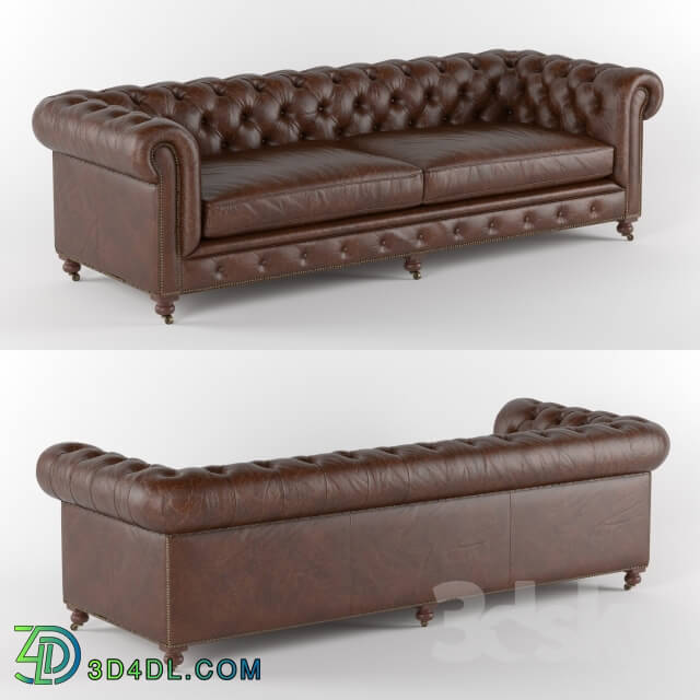 Sofa - Kensington Leather Sofa Restoration Hardware