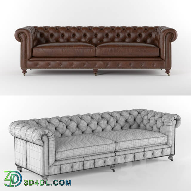 Sofa - Kensington Leather Sofa Restoration Hardware