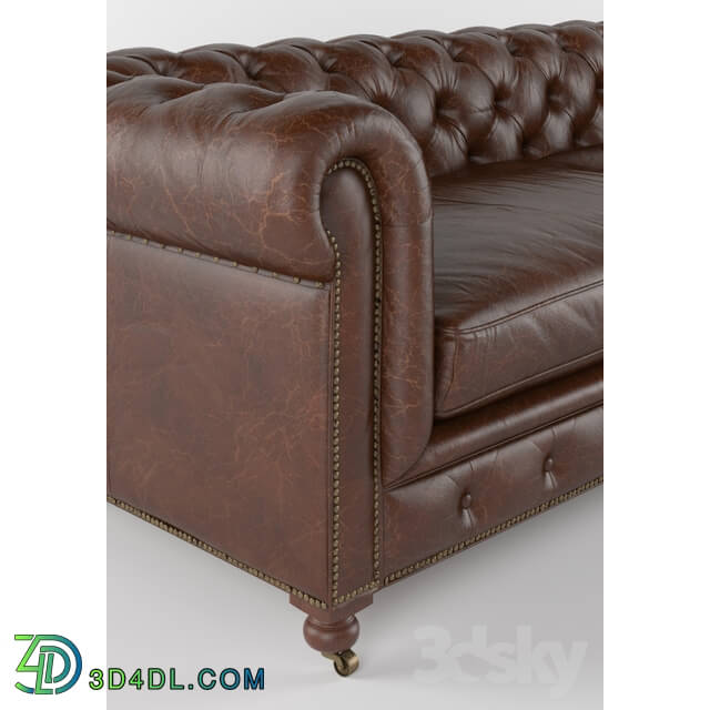 Sofa - Kensington Leather Sofa Restoration Hardware