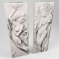 Decorative plaster - 2 panels 