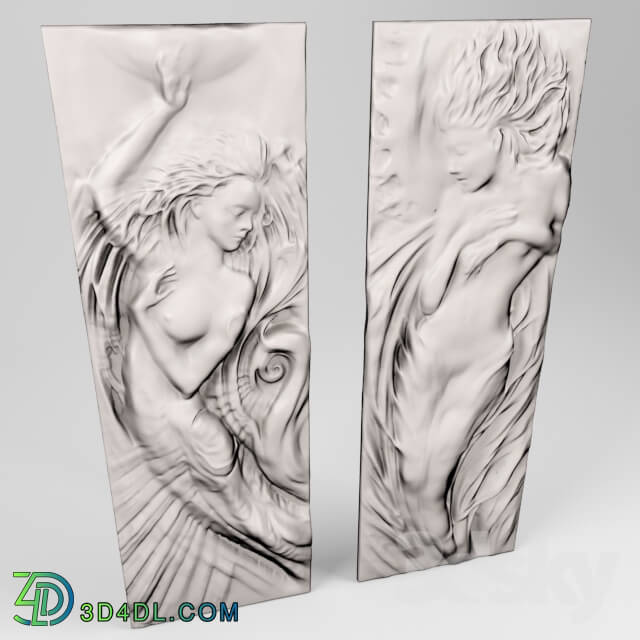 Decorative plaster - 2 panels