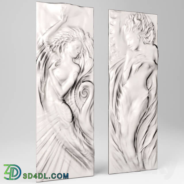 Decorative plaster - 2 panels