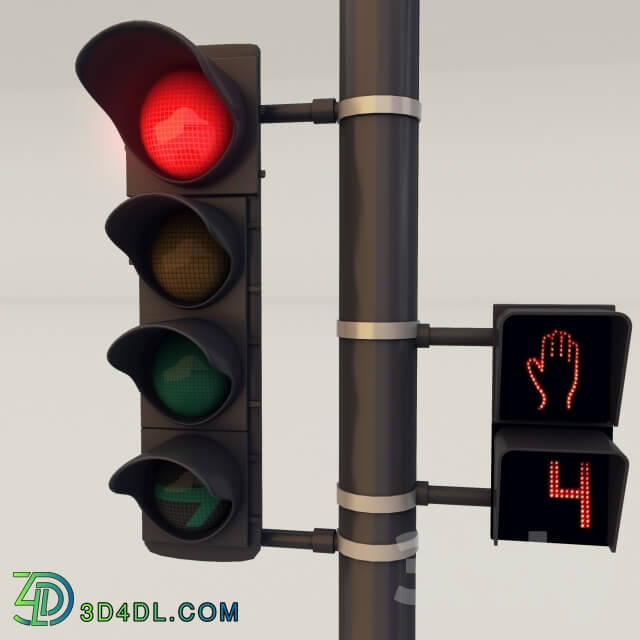 Other architectural elements - Traffic Lights Set