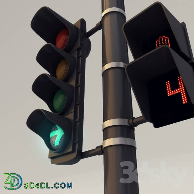 Other architectural elements - Traffic Lights Set
