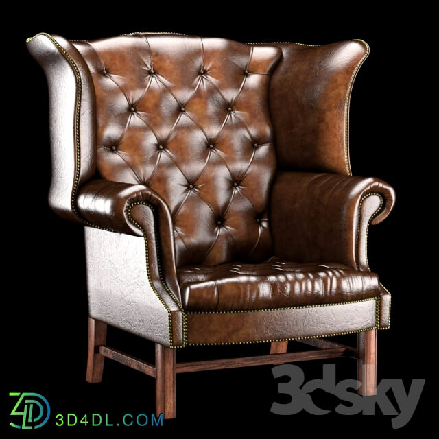 Arm chair - CHESTERFIELD HIGH BACK WING CHAIR