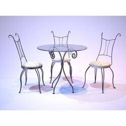 Table _ Chair - Forged table and chairs 