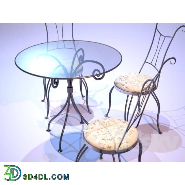 Table _ Chair - Forged table and chairs