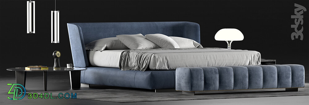 Bed - Minotti creed bed