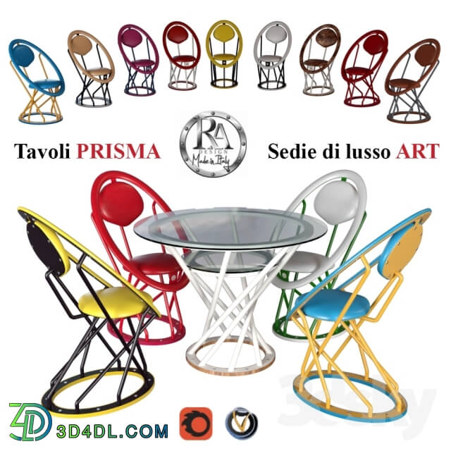 Table _ Chair - Table Prisma_ chairs Art _RA-DESIGN_