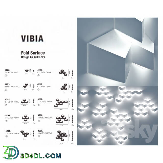 Wall light - vibia fold surface