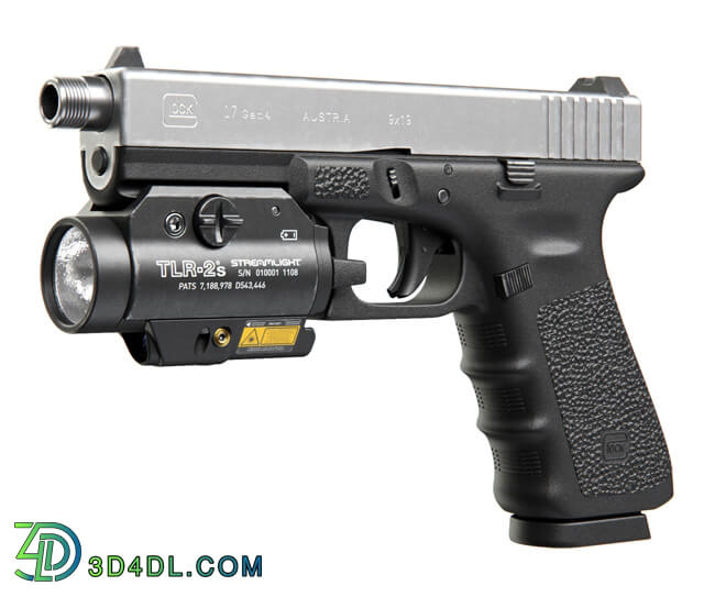Weaponry - Pistol Glock 17 Gen4 _ Flashlight with laser pointer