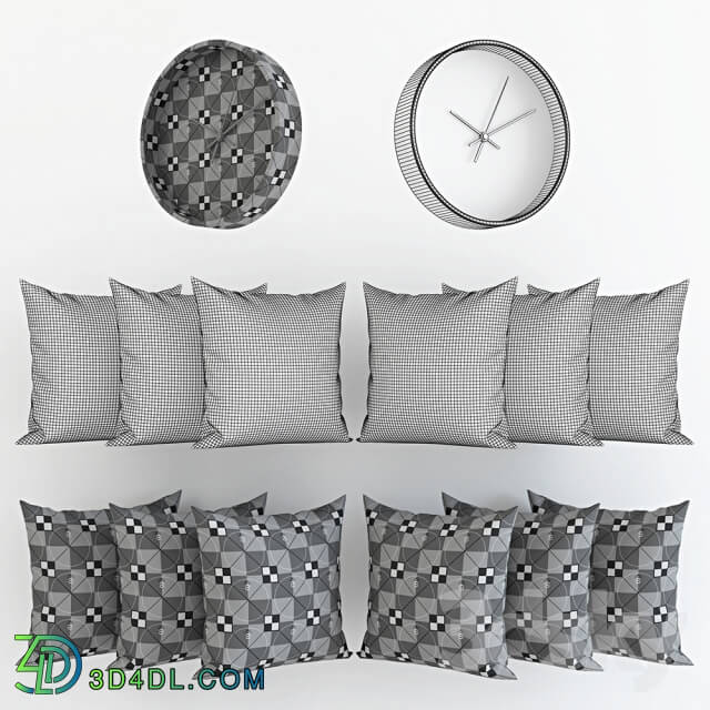 Pillows - Fun pillows and clock by Leandro Pita