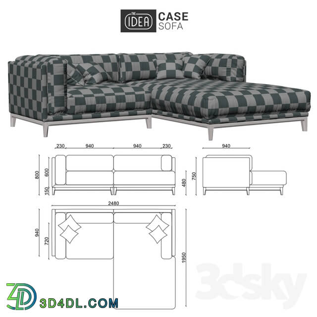 Sofa - The IDEA Modular Sofa CASE _art 901-912_