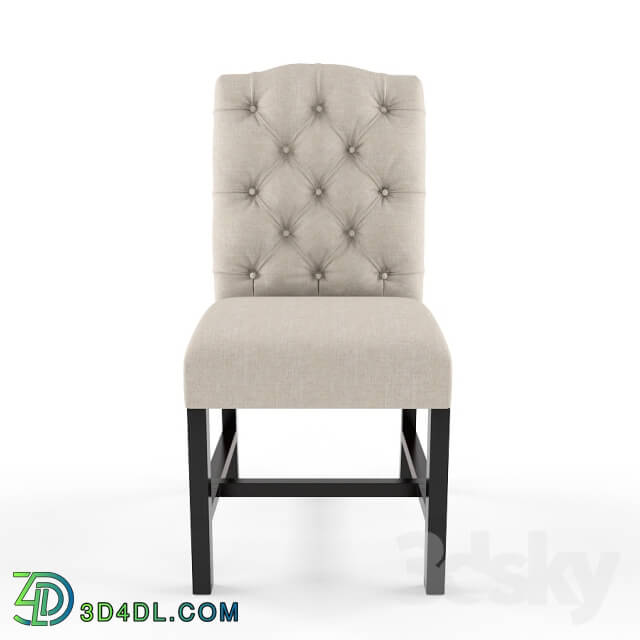 Chair - Bright Home Cesar Tufted Beige Linen Dining Chair