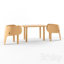 Table _ Chair - Elephant table _ chair set 