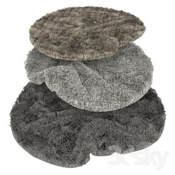 Carpets - Round fur carpet 