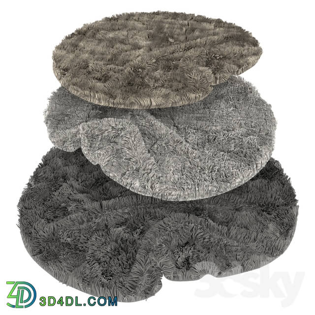 Carpets - Round fur carpet