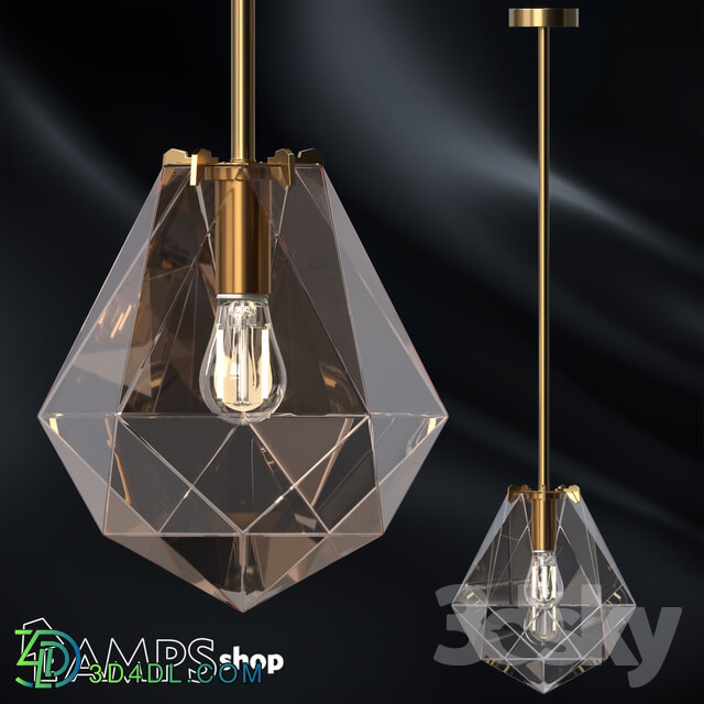 Ceiling light - Briolette pendants