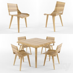 Table _ Chair - table _ cheirs wood 