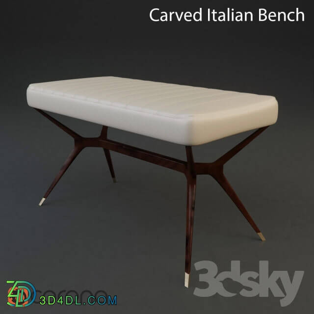 Other soft seating - Carved Italian Bench