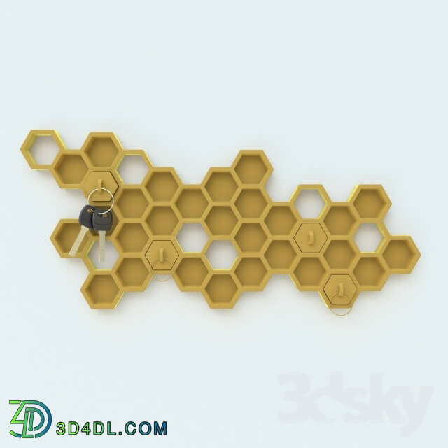 Other decorative objects - key holder _Honeycomb_