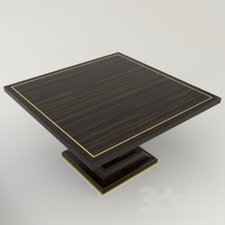 Table - Macassar Ebony Square Walnut Dining Table By Carrocel 