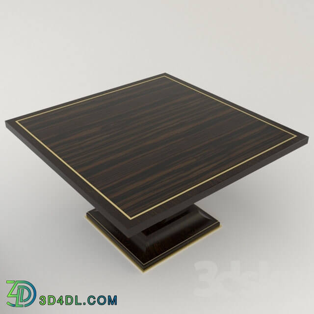 Table - Macassar Ebony Square Walnut Dining Table By Carrocel