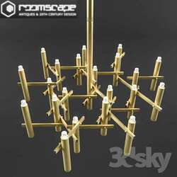 Ceiling light - Sciolari gold tone large chandelier 21 lights 