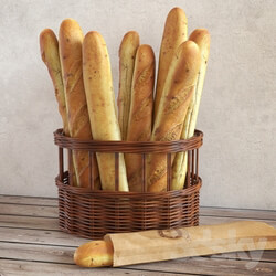 Food and drinks - baguette basket 
