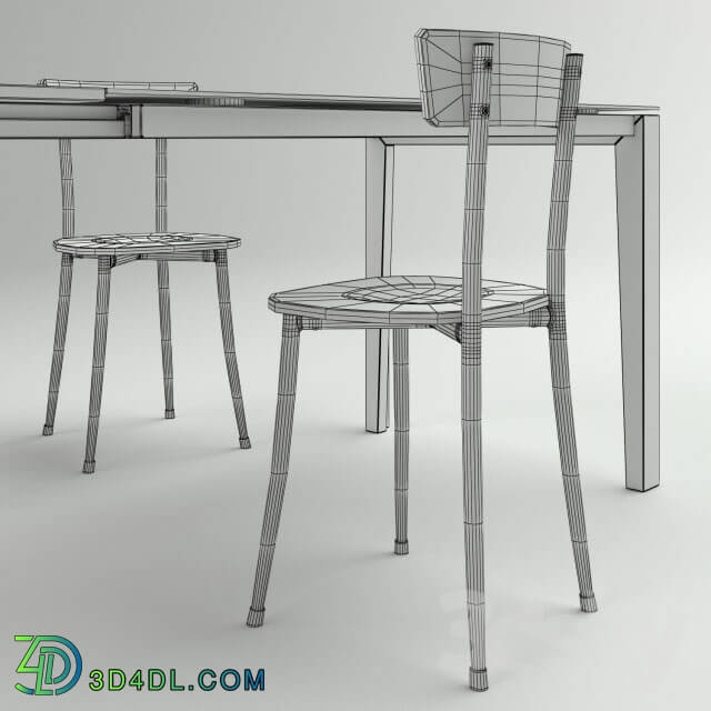 Table _ Chair - PACINI e CAPPELLINI 5418 and 5447