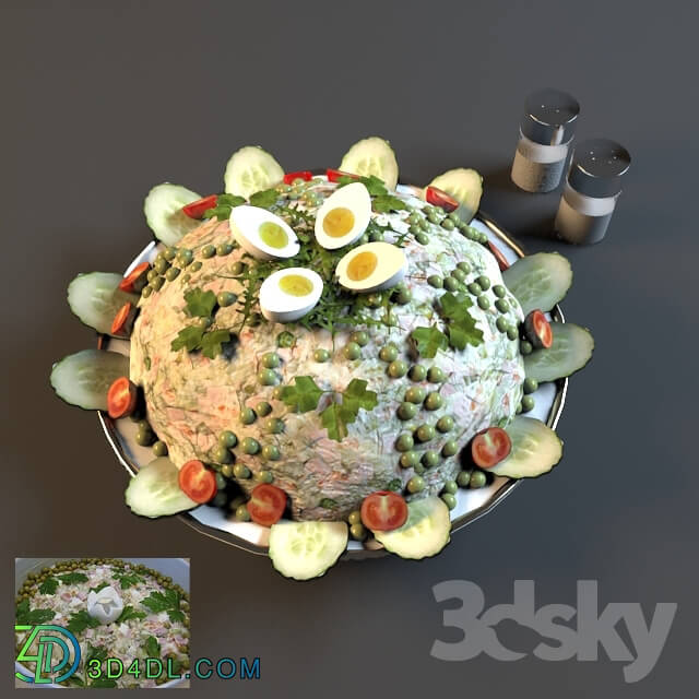 Food and drinks - Olivier salad