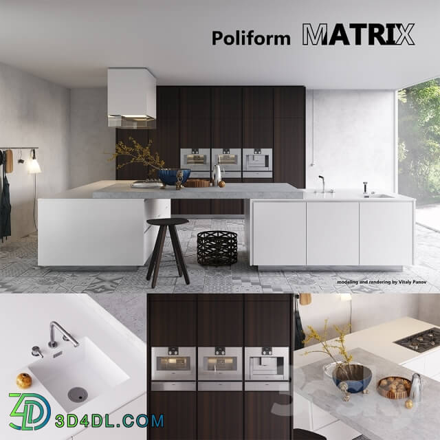 Kitchen - Kitchen Poliform Varenna Matrix _vray GGX_ corona PBR_