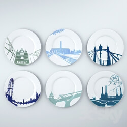 Tableware - London river series plates 