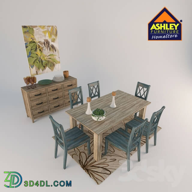 Table _ Chair - Dining room set Ashley furniture