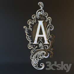 Decorative plaster - Royal alphabet _quot_A_quot_ 