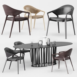 Table _ Chair - 133 Ico _amp_ 475 Boboli by Cassina 