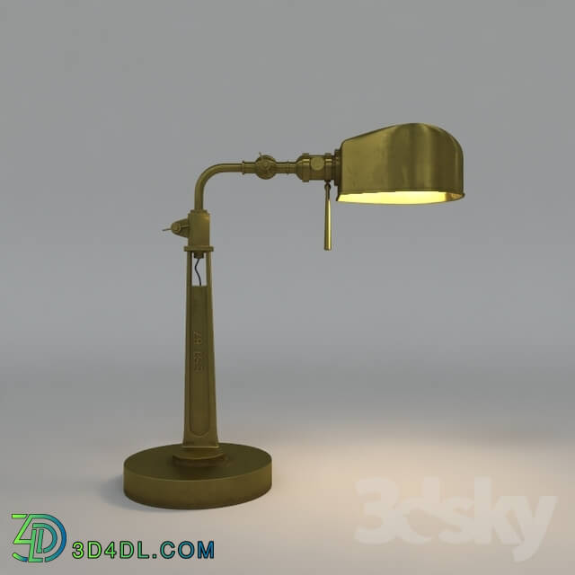 Table lamp - brass idustrial table lamp
