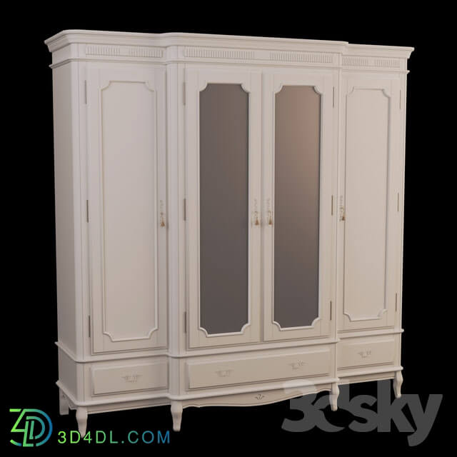 Wardrobe _ Display cabinets - Classic 4-wing wardrobe Cavio