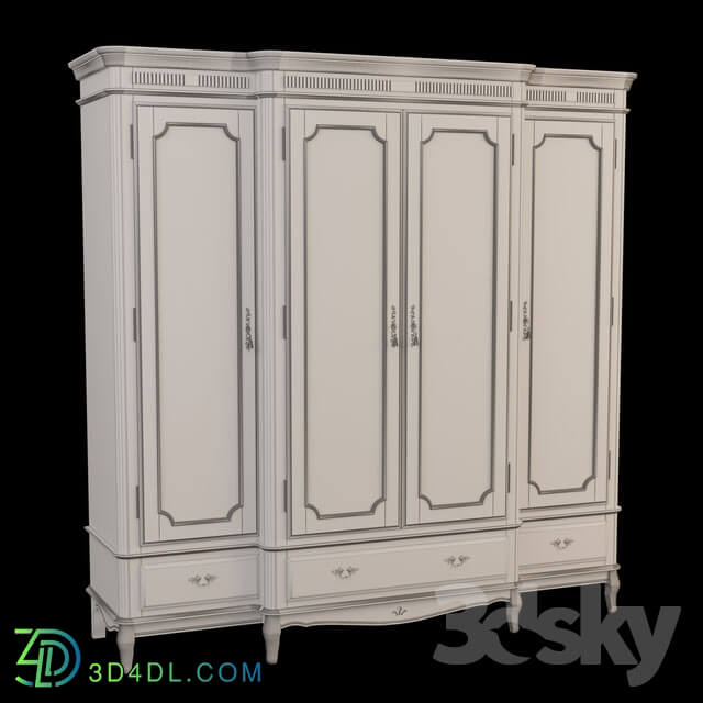 Wardrobe _ Display cabinets - Classic 4-wing wardrobe Cavio