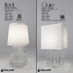 Table lamp - italamp 8152 lp heidi_ 8151 lp claire 