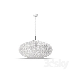 Ceiling light - 95286 CLEMENTE suspension_ 1х60W _E27__ Ø350_ steel_ chrome _ crystal_ transparent 